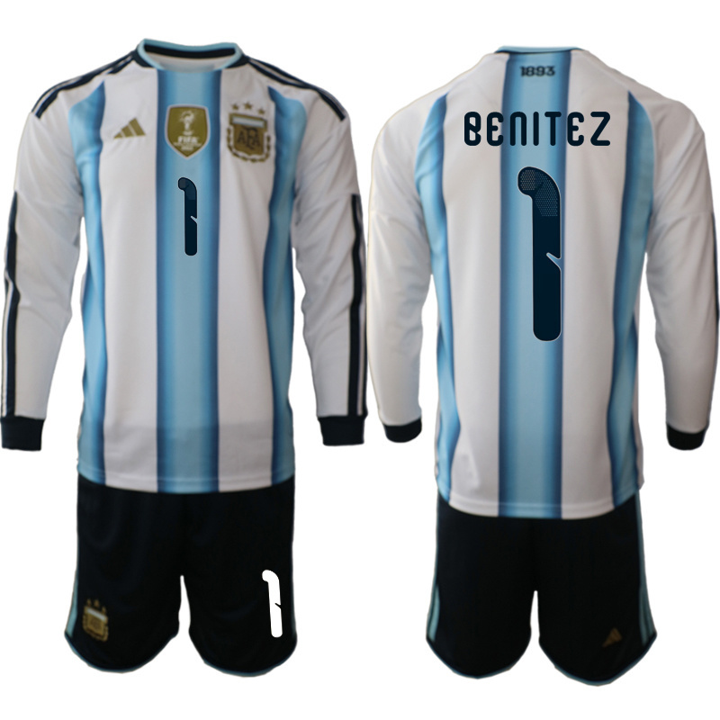 Men Argentina Long sleeve home 05 style 2026 World Cup Soccer jersey